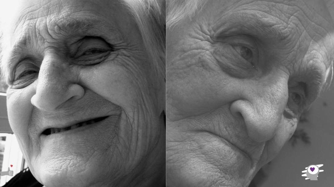 dos emociones de una anciana