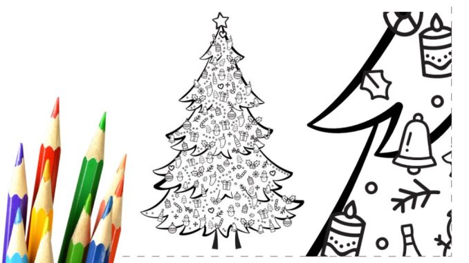 Un árbol de Navidad gigante para colorear: ¡Imprime aquí! | Reab